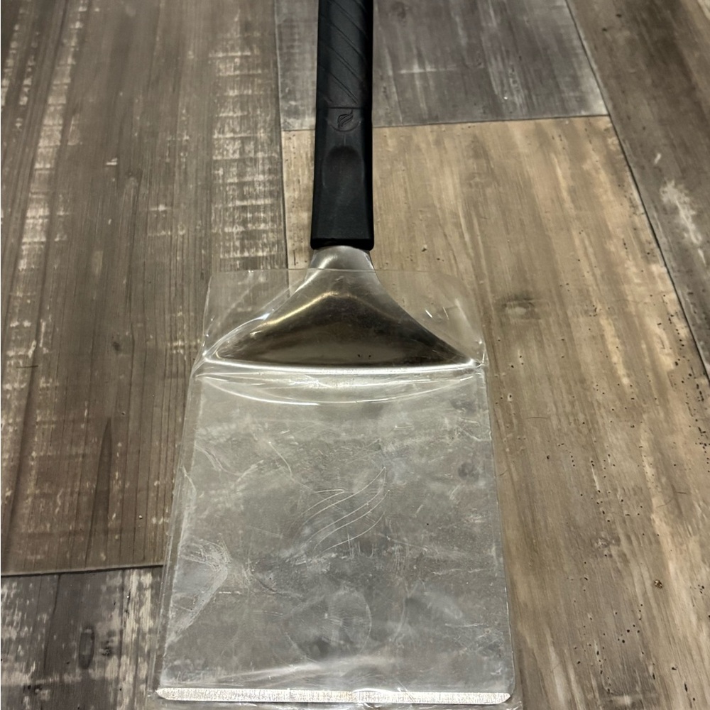 Blackstone Stainless Steel Flat Spatula with Black Handle